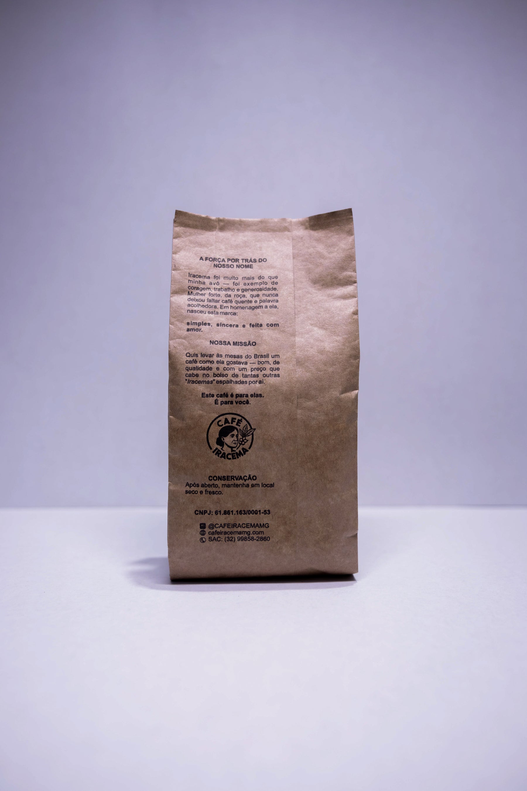 Pacote de café em: (grãos ou moído) - 250 G