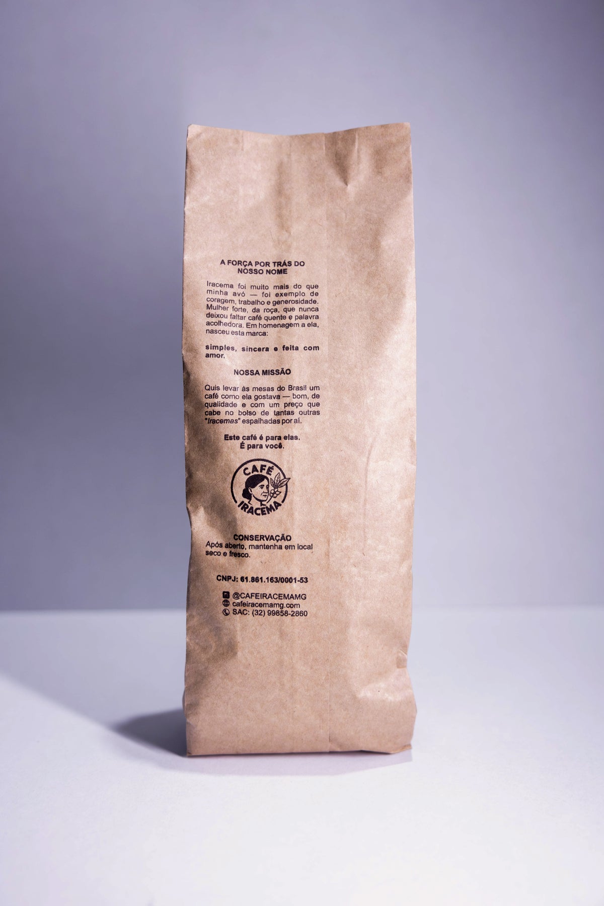Pacote de café em: (grãos ou moído) - 500 G